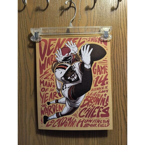 Browns vs Chiefs Dec 14 2024 Huntington Bank Field Poster - Picture 1 of 3